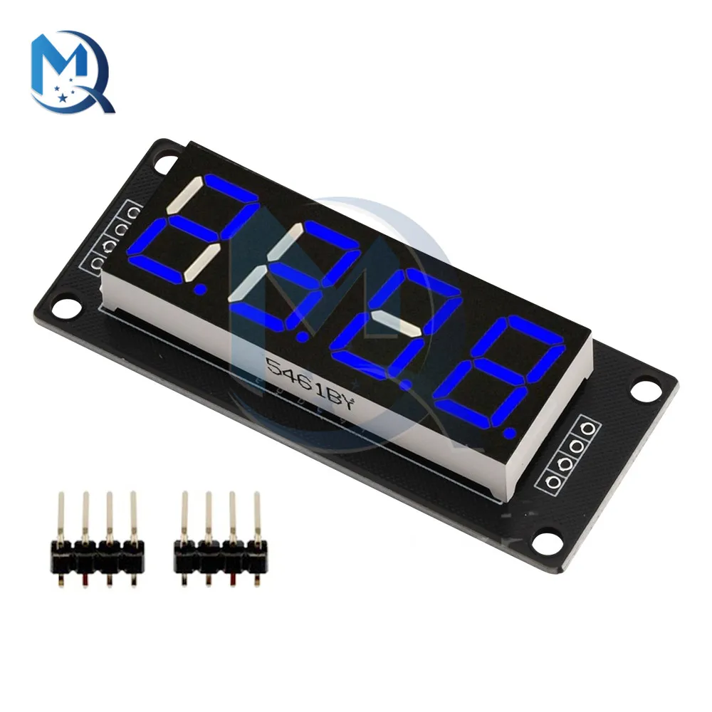 0.56 인치 TM1637 LED 디지털 디스플레이 모듈 Arduino 디스플레이 모듈 용 4 자리 7 세그먼트 디지털 튜브 흰색/빨간색/노란색/녹색/파란색