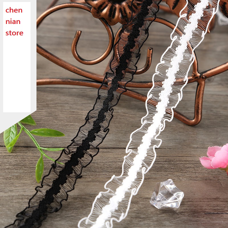 10 jardas laço elástico tecido de renda diy acessórios para o cabelo elástico pescoço saia guarnição do laço acessórios roupas webbing estiramento laço