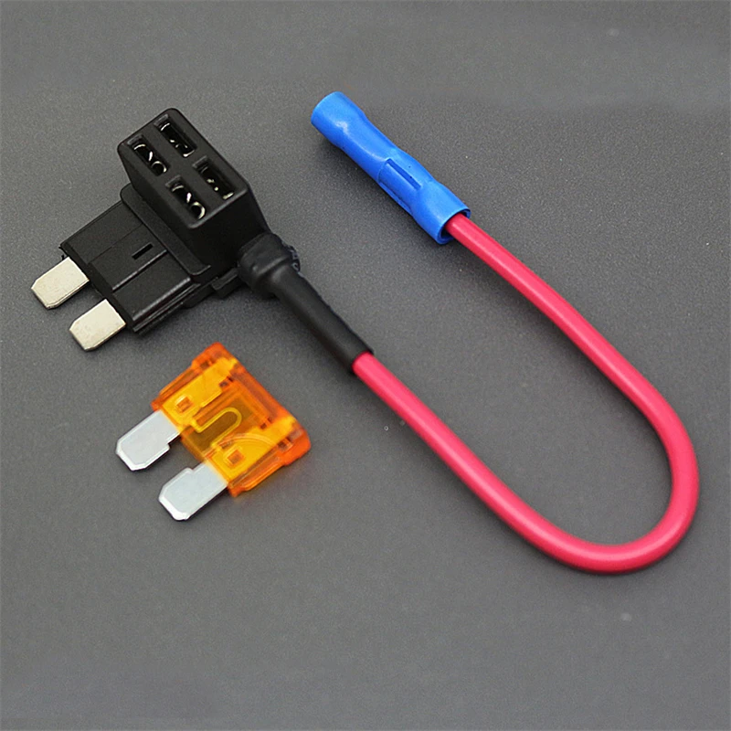 12V Sicherungshalter Add-a-Circuit TAP Adapter Micro2 Mini Kleiner Standard ATM APM Blade Autosicherung mit Halter mit 10A Blade Autosicherung