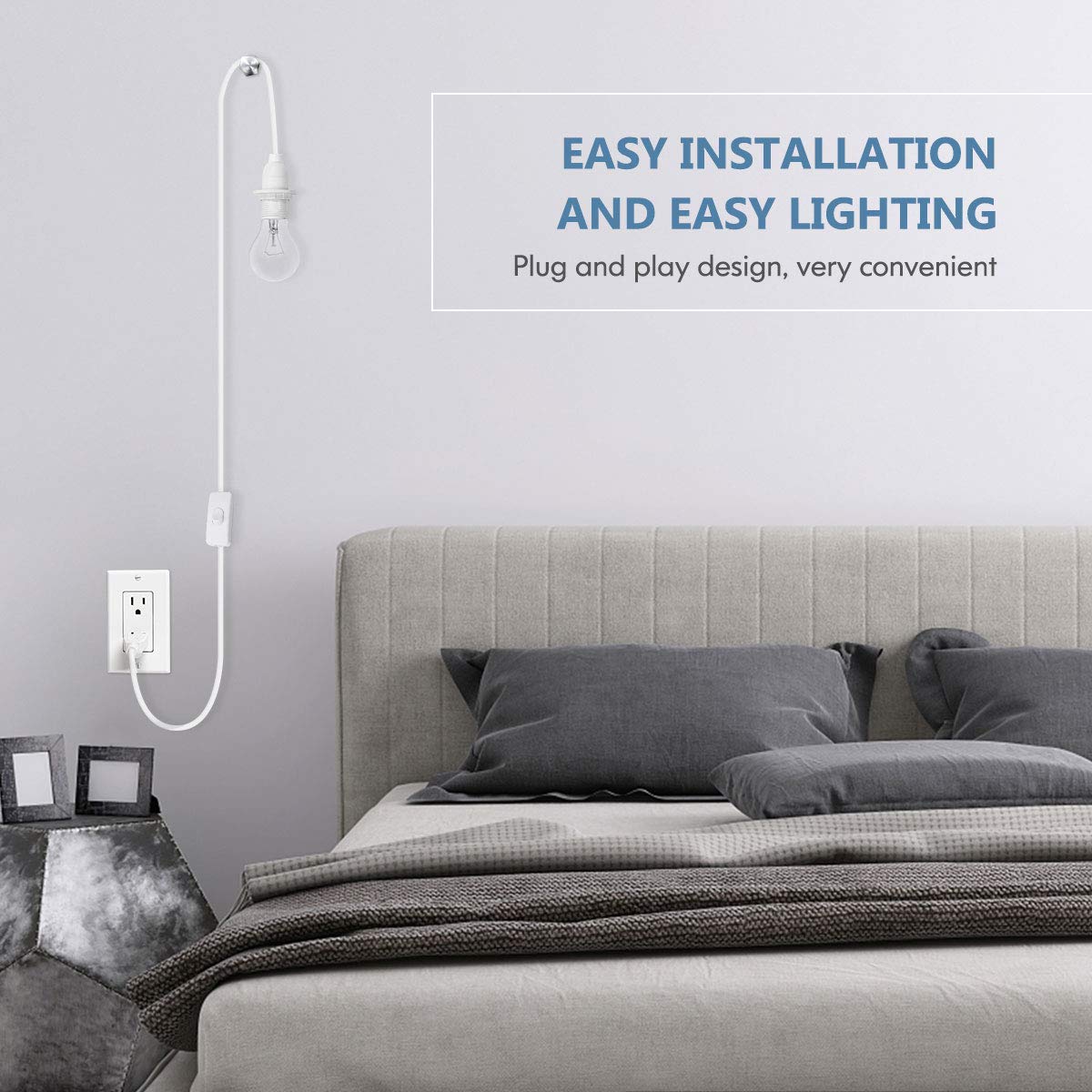 Soporte de Base de lámpara, Cable de alimentación de 1,8 m, E27, accesorio de luz LED colgante de la UE, adaptador de enchufe de bombilla con interruptor de 220V,bases de lámpara,portalamparas e27,casquillos para bombi