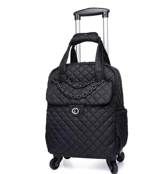 20-Zoll-Damenhandgepäcktasche, Kabinenreise, Trolley-Taschen, Rollen, Rollgepäck, Rucksack, Trolley-Koffer, Tasche mit Rollen