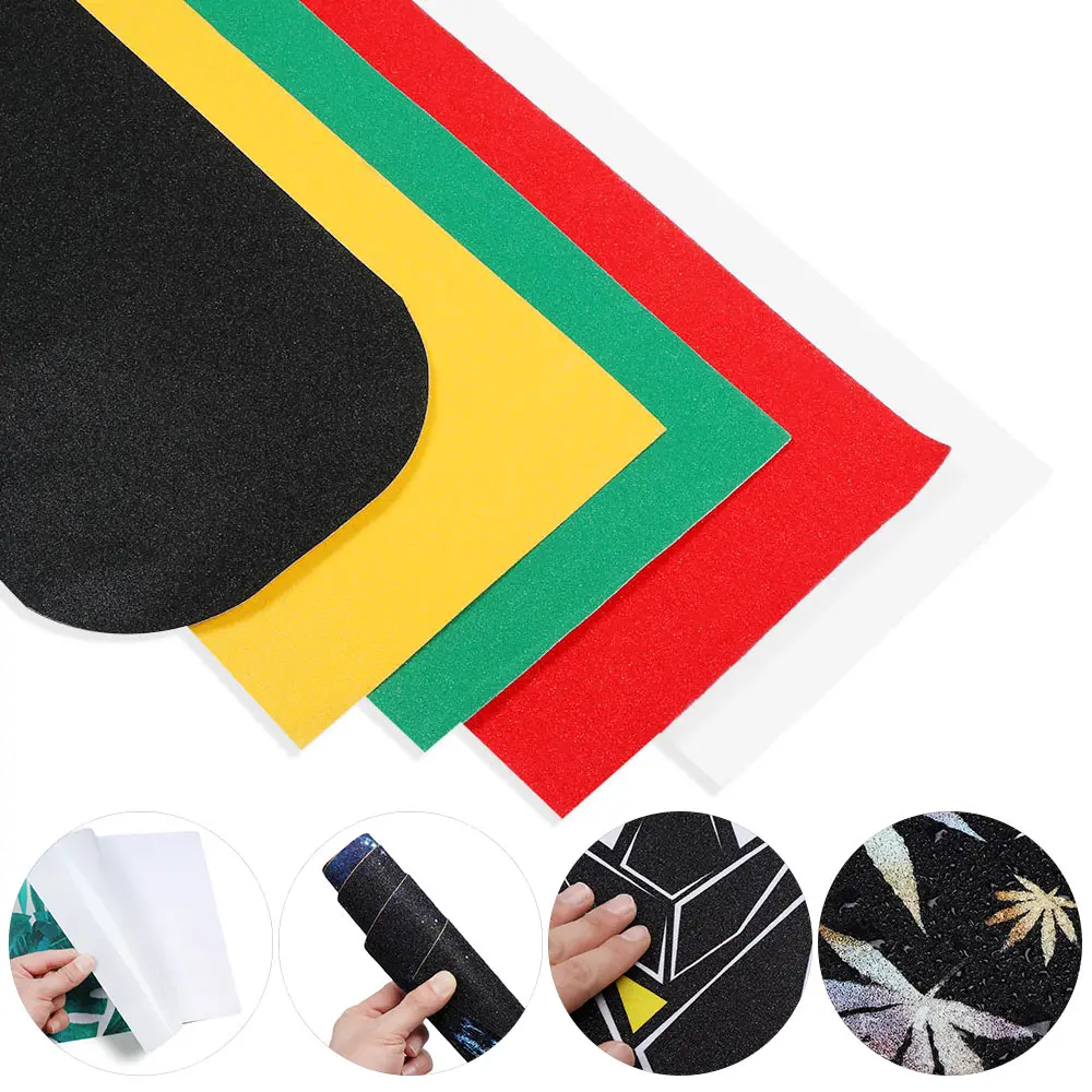 Multistyles ลื่นสําหรับสเก็ตบอร์ดสติกเกอร์ Longboarding Griptape อุปกรณ์เสริม Grip เทปสเก็ตบอร์ดดาดฟ้ากระดาษทราย