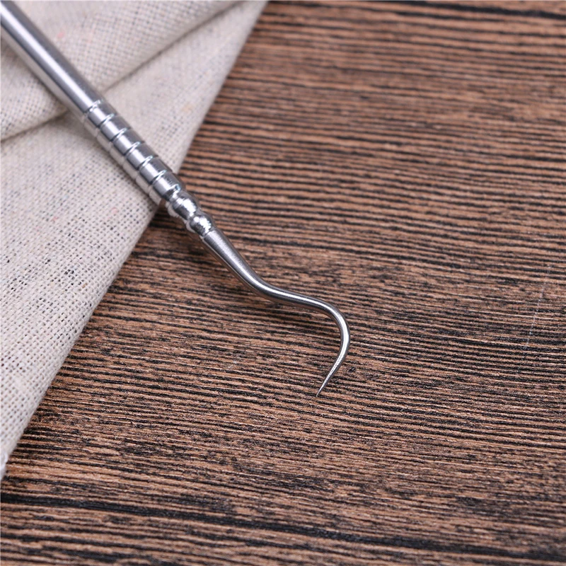 1PCS สแตนเลสสตีลคู่ปลายทันตแพทย์ฟันสะอาดสุขอนามัย Explorer Probe hook Pick เครื่องมือทันตกรรมผลิตภัณฑ์