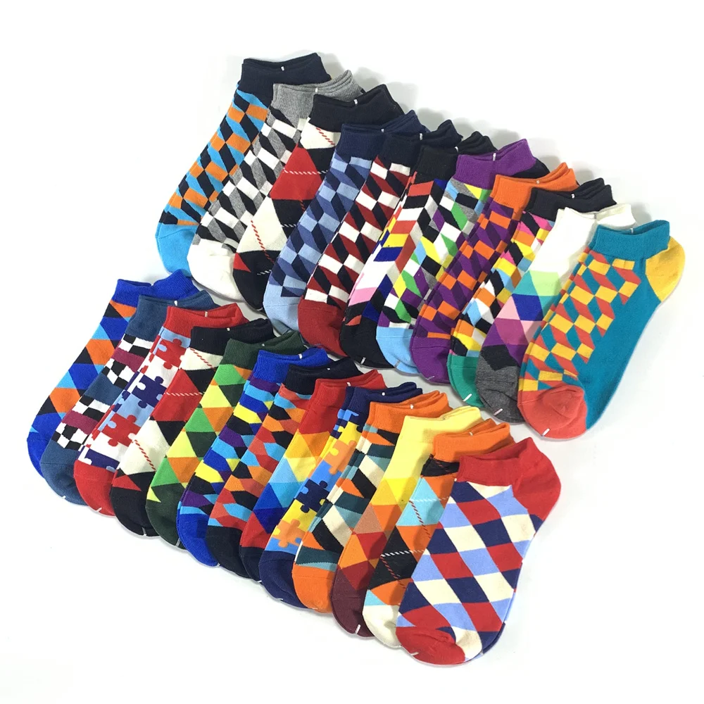 Calcetines Calcetines cortos invisibles de verano para hombre Calcetines de barco de algodón peinado de color de primavera informal de negocios de calidad
