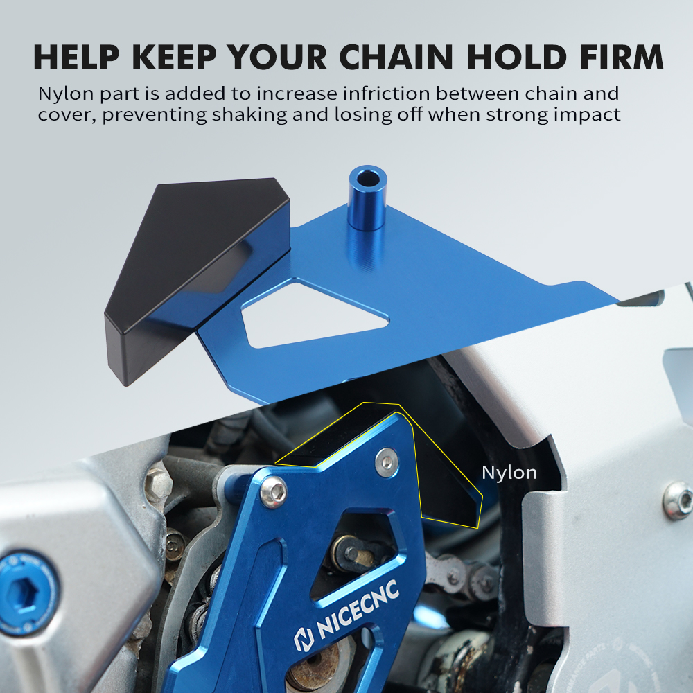 Para raptor 700 700r carcasa protector de cadena de protección de piñón guía de cadena ATV para Yamaha raptor 700 2006 - 2011 - 2023 aluminio sólido