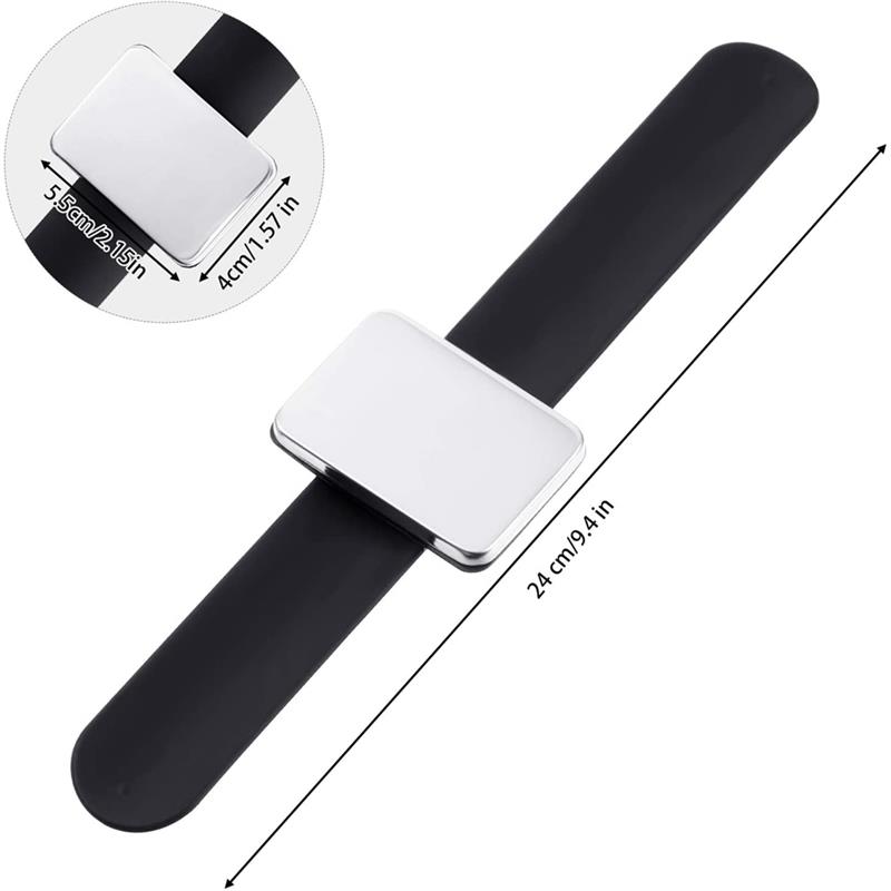 Alfileres de costura magnéticos, alfileres de silicona para muñeca, soporte de alfileres de almacenamiento, 4 colores