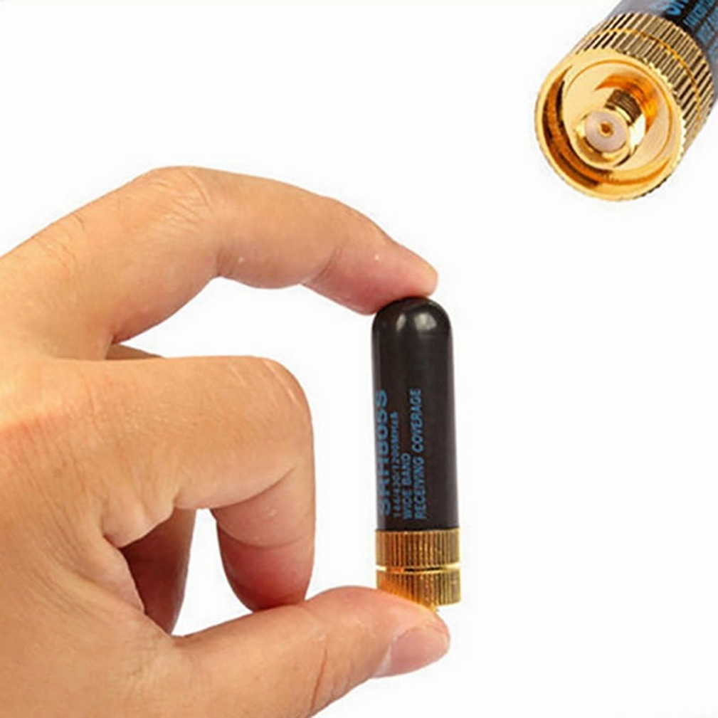 Antena de pulgar para Radio Walkie talkie ganancia de 5cm antena corta de doble banda UHF SMA-F para Baofeng UV-5R UV-82 BF-888S
