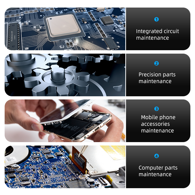 WOSAI Cong Nhíp Thẳng Chống Tĩnh Điện Chính Xác Không Kẹp Điện Thoại iPad Sửa Chữa Chip IC Bo Mạch Chủ Sửa Chữa Dụng Cụ Cầm Tay