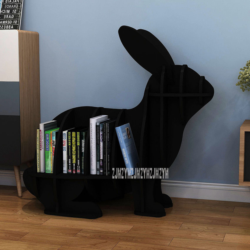 Estante criativa de coelho com ornamentos para jardim de infância, estante de prateleira para crianças, decoração de casa e chão