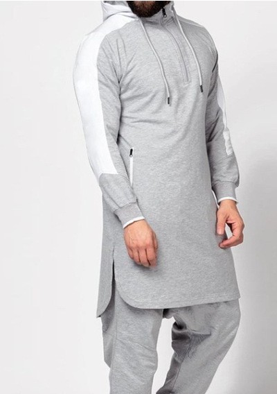Mũ Trùm Đầu Nam Hồi Giáo Jubba Thobe Miếng Dán Cường Lực Hồi Giáo Quần Áo Dài Tay Dubai Dài Nam Ả Rập Saudi Áo Sơ Mi Plus Kích Thước 3XL 4XL