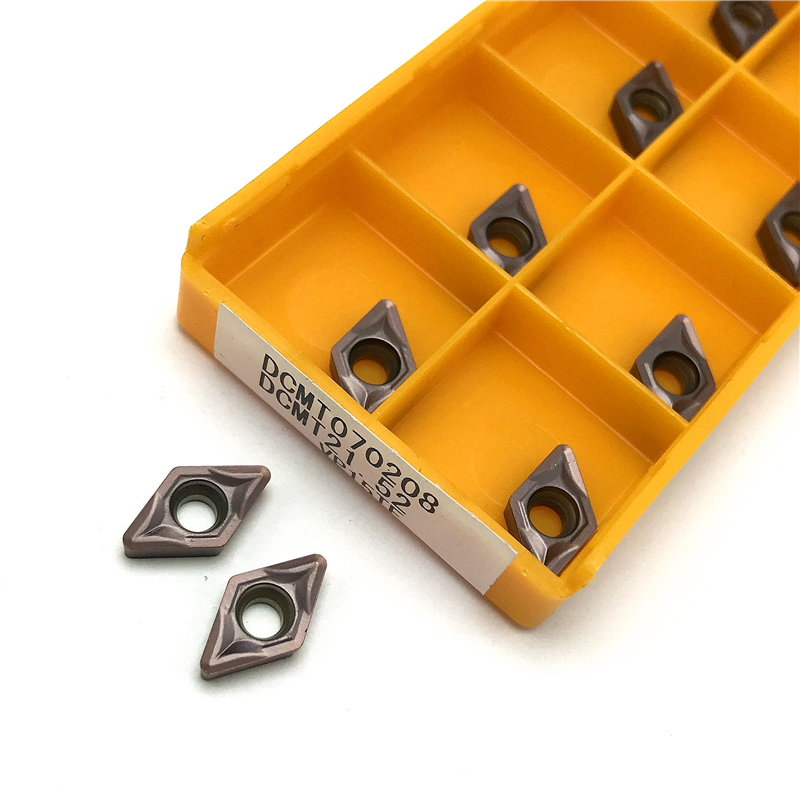 DCMT 070204 DCMT 070208 Insertos de carburo herramienta de torneado interno herramienta de torno de corte de inserción de torneado CNC de alta calidad