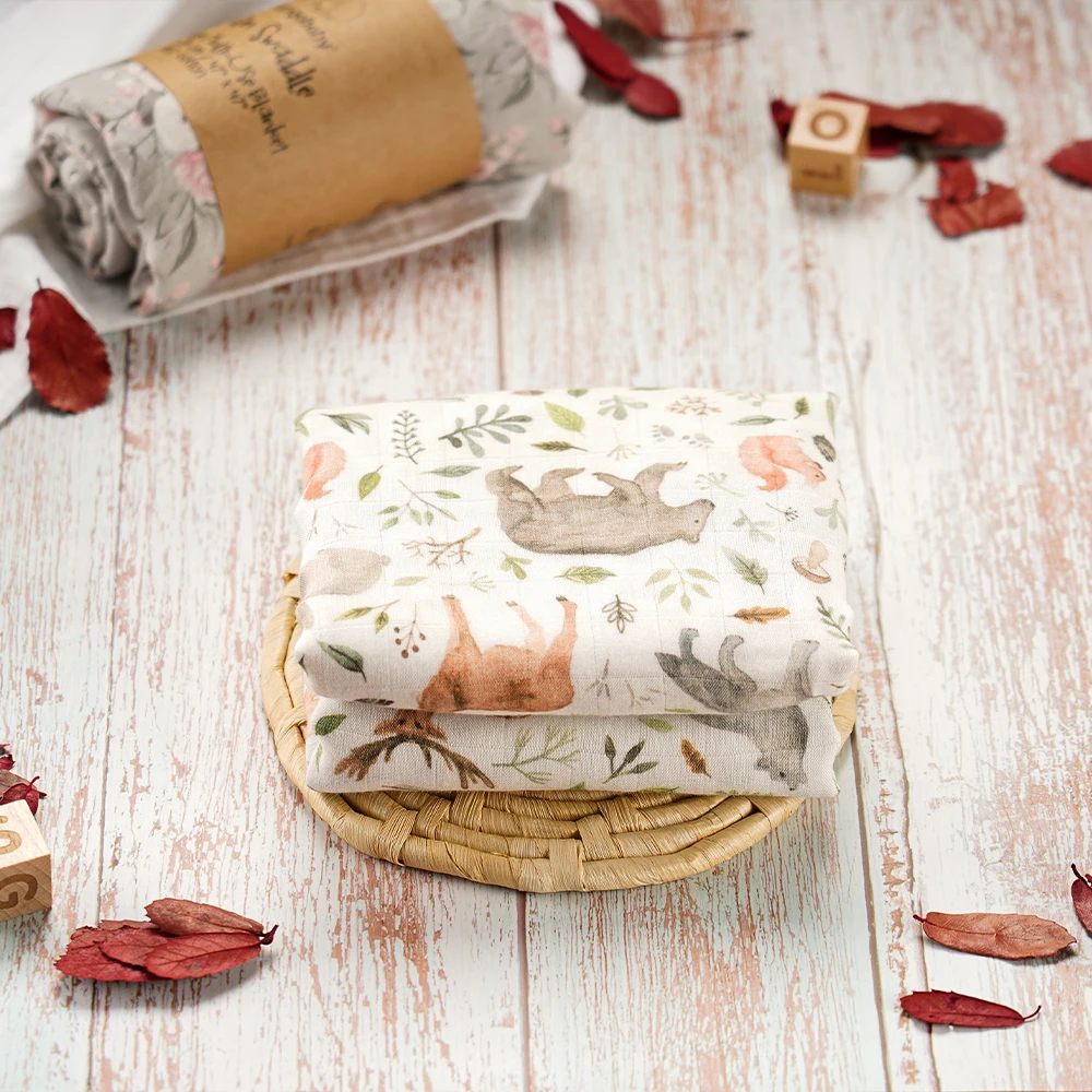 Kangobaby #My Soft Life# High Density Muslin Premier Quality Digital Print Baby Swaddle Blanket