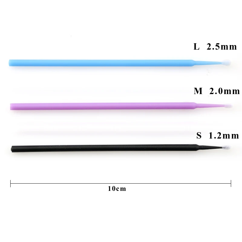 100Pcs/set Disposable Colorful Cotton Swabs Eyelash Brushes Cleaning Swab Extension Cosmetic Tool for Make up Stick Eyelash