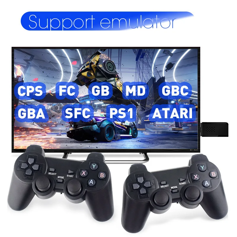 Tragbare Videospielkonsole, 4K, 2,4 G, kabellose Steuerung, kabellose Retro-Klassiker-Videospielkonsole, inklusive 10.000 Spielen