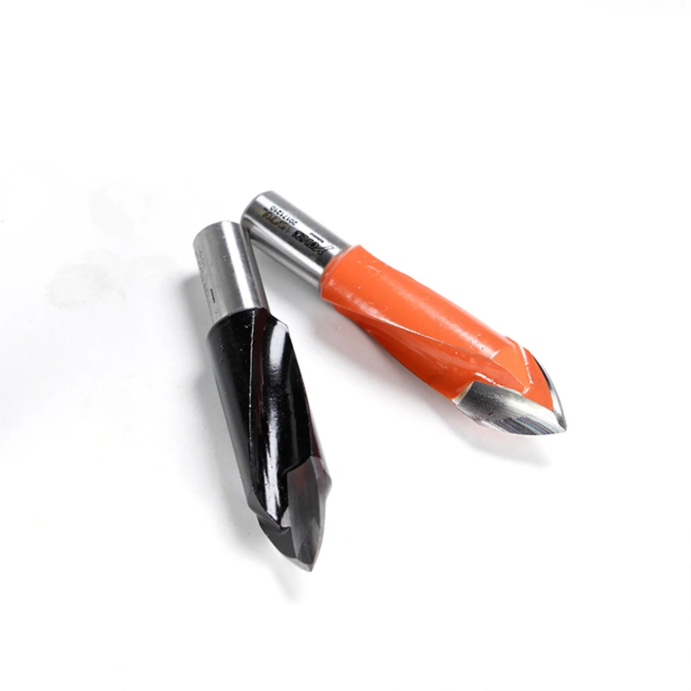 Broca de aleación de carburo de tungsteno para carpintería, broca con orificio pasante, broca enrutadora CNC resistente, diámetro de 5-10mm, 1 ud.