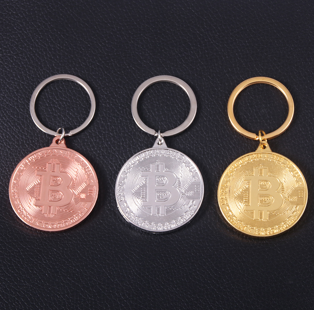 2025 Newest Bitcoin Keychain Music Band Keyring Pendant Women and Men Jewelry Collection Gift