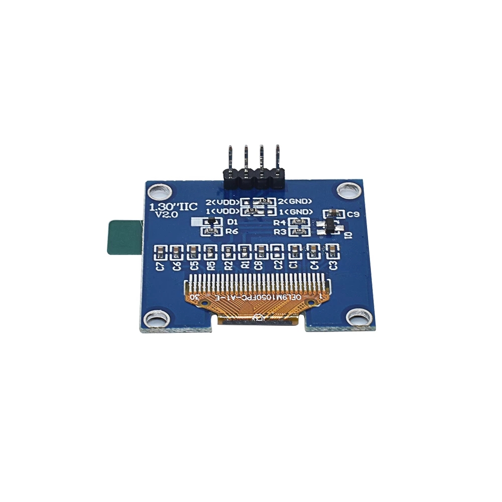Modulo display OLED seriale bianco blu da 1,3 pollici oled IIC 128X64 I2C SSD1306 12864 Scheda schermo LCD VDD GND SCK SDA per Arduino