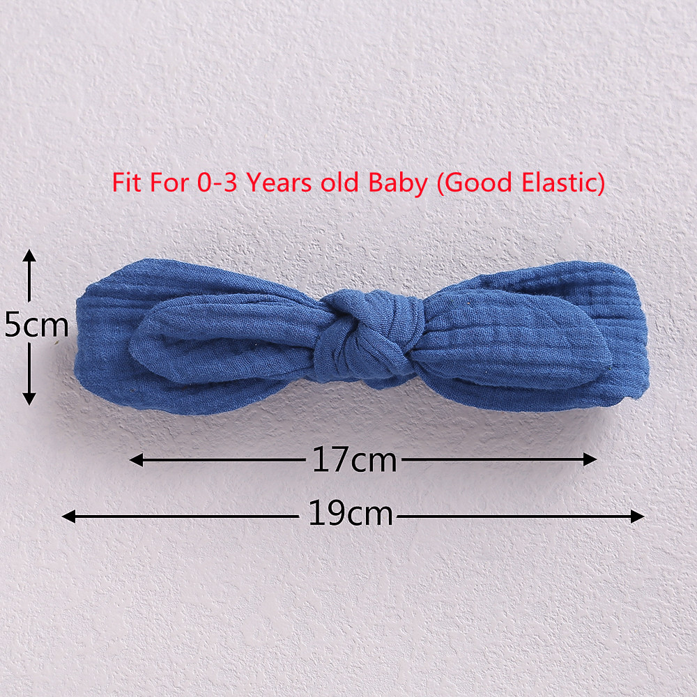 Diadema elástica con Orejas de conejo para niña, diadema con lazo para bebé recién nacido, accesorios para el cabello con lazo