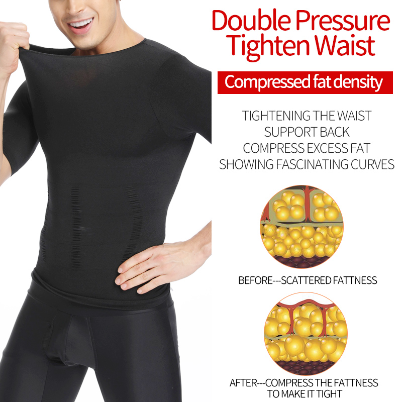 Herren Abnehmen Body Shaper Brust Kompression Shirts Bauch-steuer Shapewear Gynäkomastie Bauch Dünne Weste Taille Trainer Korsett