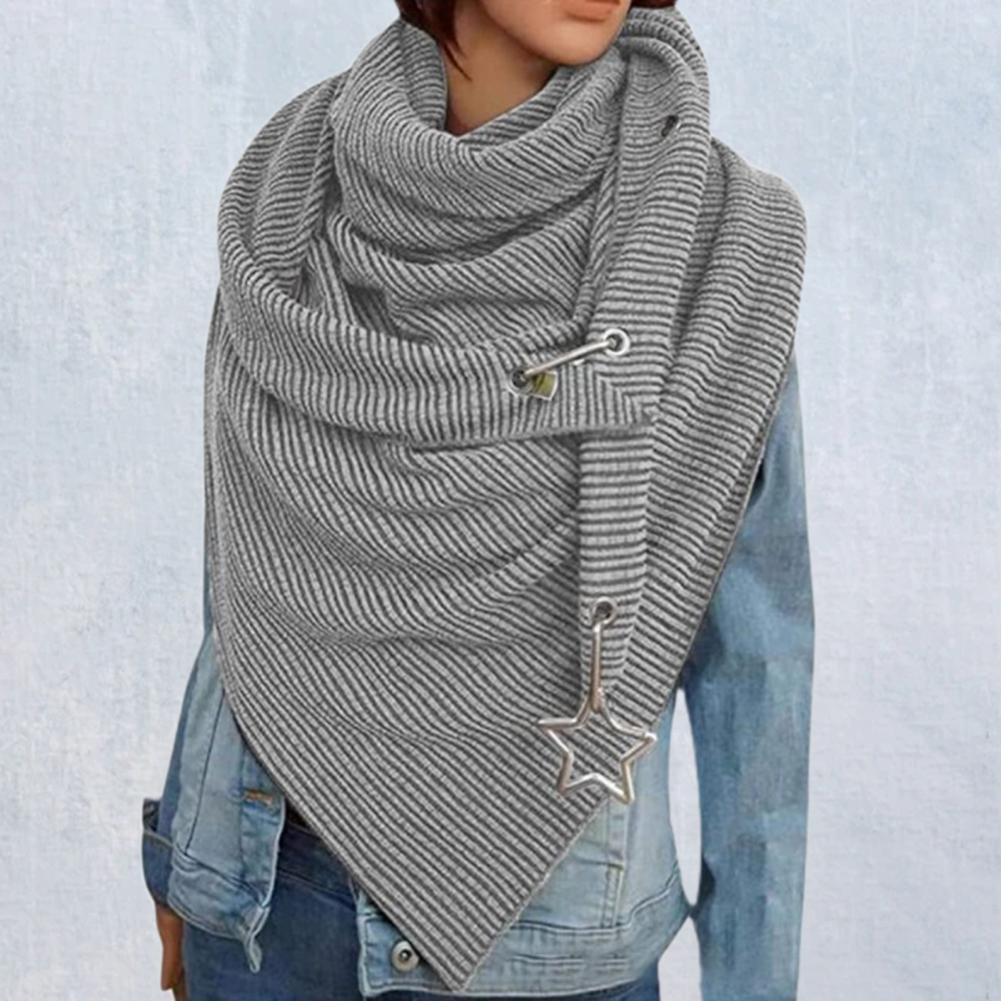 Herfst Winter Vrouw Sjaal Alle Match Streep Sterren Hanger Winter Sjaals Afwerking Sjaal De Vier Seizoenen Ontwerp Warme Mode Print