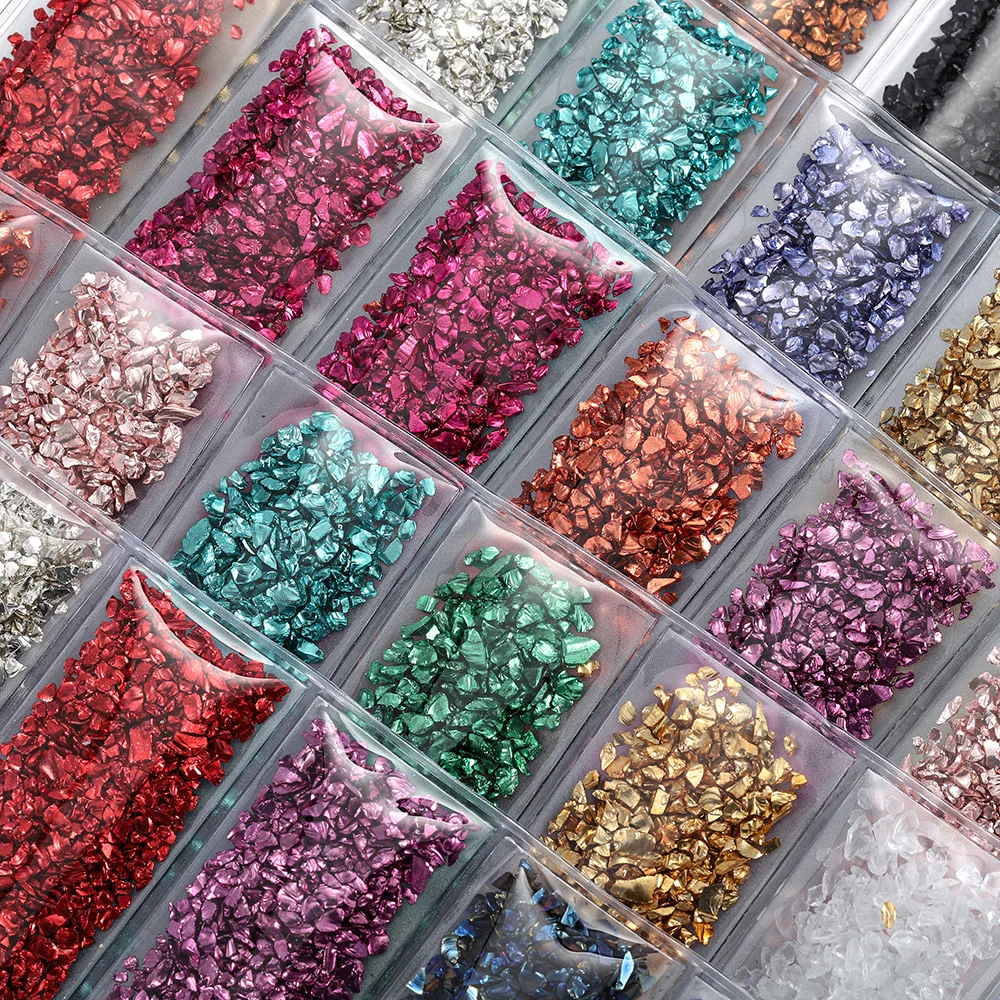 Rellenos de resina de piedras de vidrio rotas, relleno de epoxi UV de cristal, manualidades DIY, decoraciones artísticas para uñas, joyería hecha a mano, rellenos de moldes