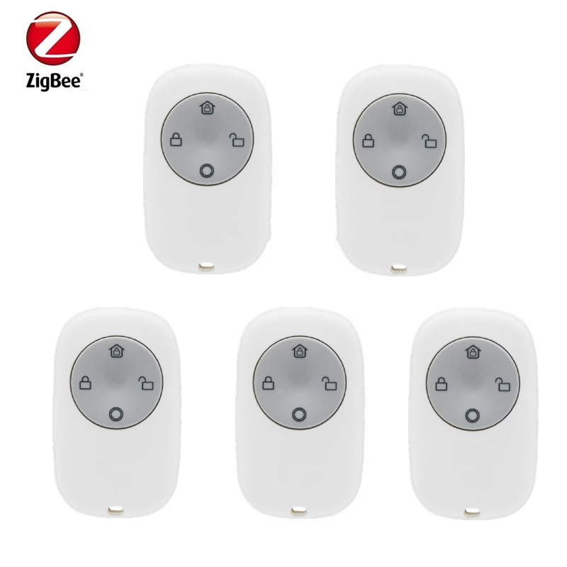 Zigbee 3.0 Smart Remote Controller With Arm Disarm SOS Button 4 Key Feature Works With Zigbee2mqtt and Home Assistant