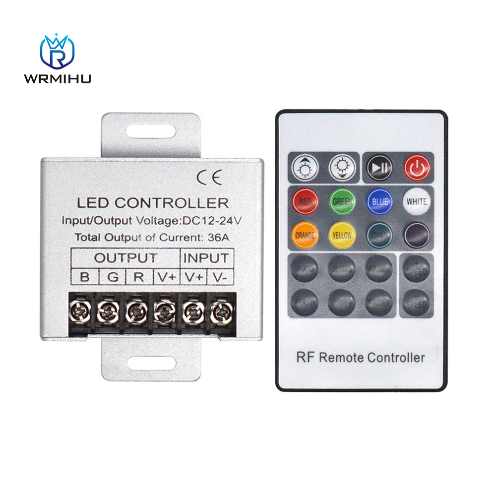 Kontroler 360W Daya Tinggi DC12-24V 36A LED 20-Key Nirkabel RF RGB Warna Remote Control untuk KTV/Panggung/Hotel Strip Lampu Led