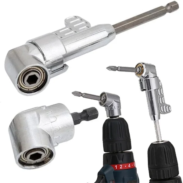 Alta calidad, 105 grados, 1/4 \ extensión, broca hexagonal, broca hexagonal ajustable, ángulo, destornillador, soporte de casquillo, herramientas adaptadoras