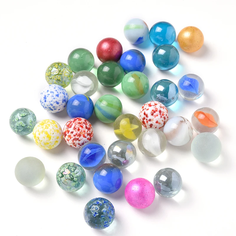 10/20 piezas bola de cristal de canicas, juego de consola de crema de 16 Mm, máquina de Pinball antiestrés, juguetes pequeños para ganado, máquina para padres e hijos, cuentas
