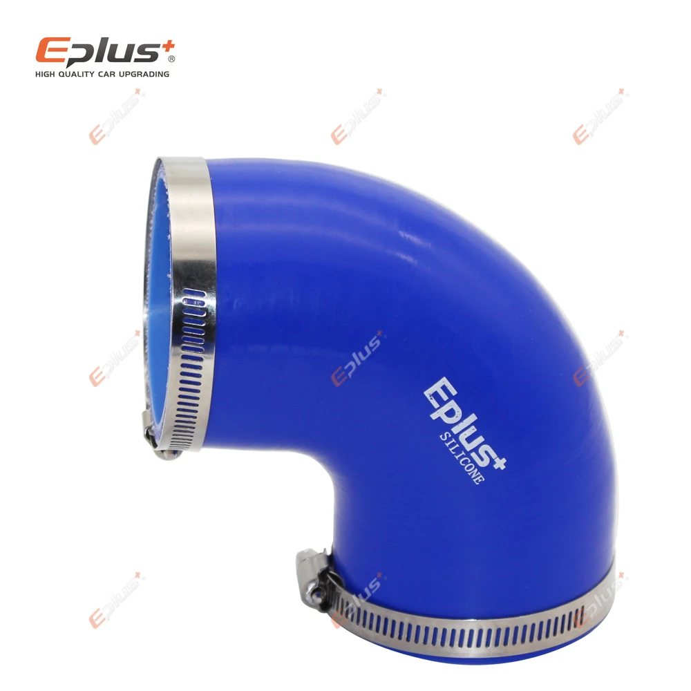 EPLUS Đa Năng Silicone Lửng Ống 90 Độ Kết Nối Ô Tô Intercooler Turbo Lượng Ống Nối Xanh Dương Nhiều Kích Thước