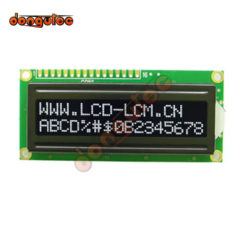 Écran d'affichage LCD Rick Tech, fond noir négatif, LCM, rouge, vert, blanc, orange, jaune sur FSTN, 5V, 162, 1602, 16X2, 1602A