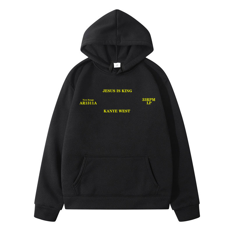 남자 풀오버 후드 예수는 왕입니다 Kanye West 빈티지 가을 겨울 블루 힙합 양털 후드 도시 streetwear Hoody 여성