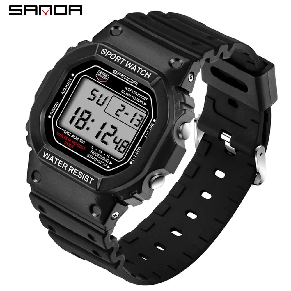 SANDA montre numérique hommes étanche 30M montre LED hommes Sport G style montre hommes haut de gamme montres militaires relogio masculino