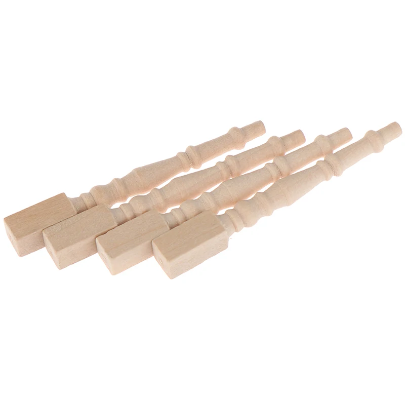 4 Trò Chơi Trí Não Trẻ Em Đồ Chơi Nhà Búp Bê Mini Gỗ DIY 1:12 Đồ Nội Thất Ghế Chân Bàn