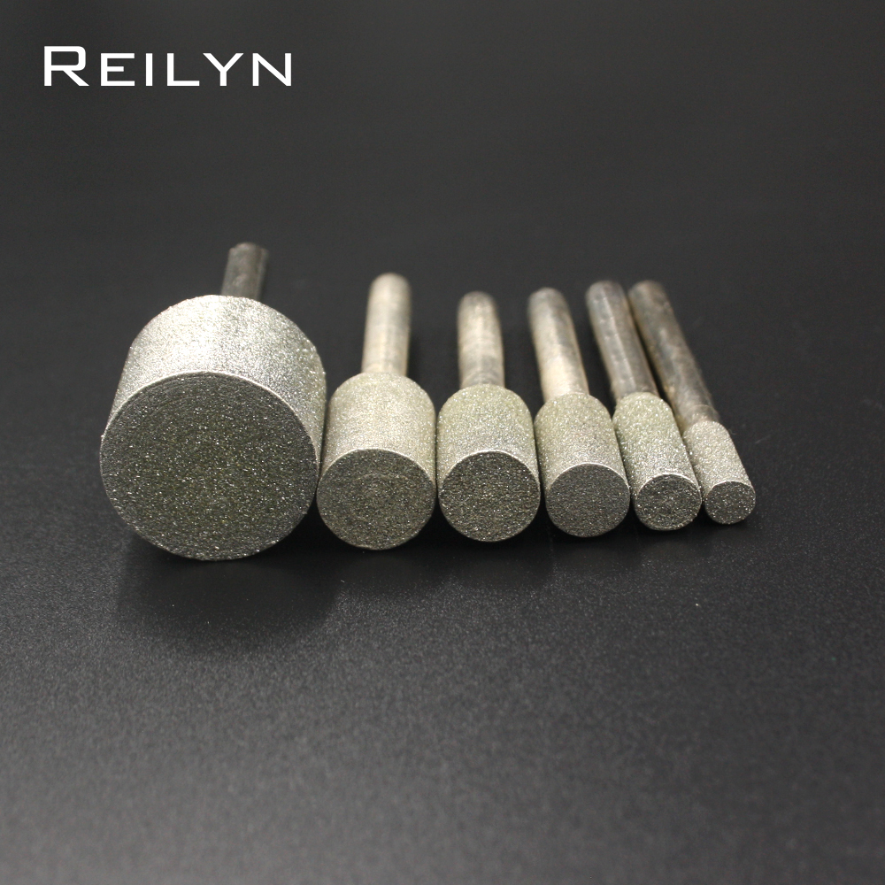 1PC Diamond Grinding Point 6-30mm Fine Sand Grinding Bits Electric Grinding Head for Jade Stone Polishing