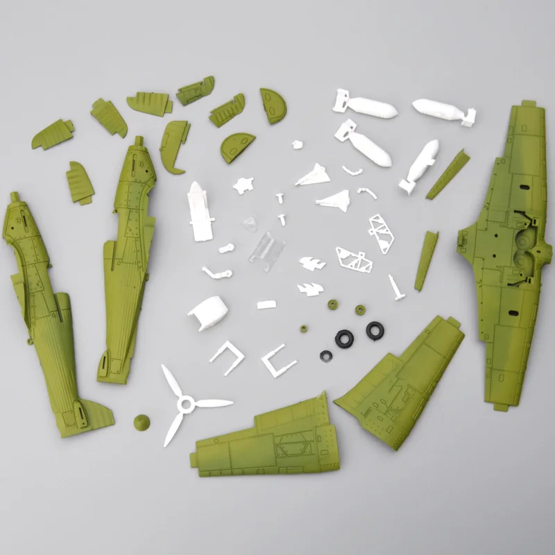 22 ซม.4D ของเล่น DIY Fighter ประกอบบล็อกอาคารเครื่องบินทหารชุดแขน WW2 เยอรมนี BF109 UK Hurricane Fighter