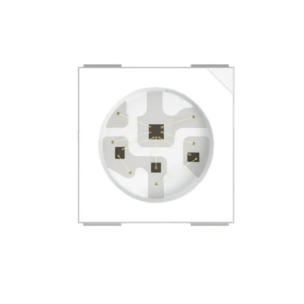 10-1000 Chiếc WS2812B RGB Chip LED 5050SMD Đen/Trắng PCB WS2812 Riêng Lẻ Addressable Chip Điểm Ảnh DC5V