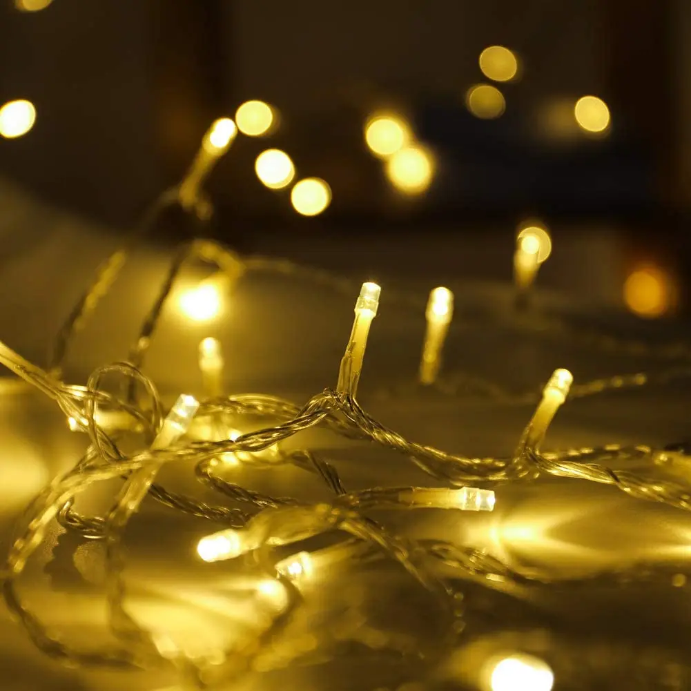 LED ガーランドストリングライト 20 メートル 10 メートル 5 メートル 2 メートルクリスマスツリー結婚式の装飾防水フェアリーライト屋内屋外バッテリー駆動