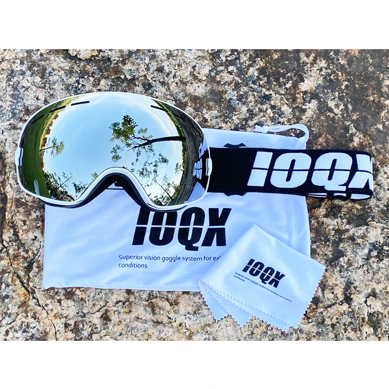 IOQX スキーゴーグル男性防曇スノーボードメガネ UV400 二重層スキーマスクゴーグル女性冬の屋外雪サングラス
