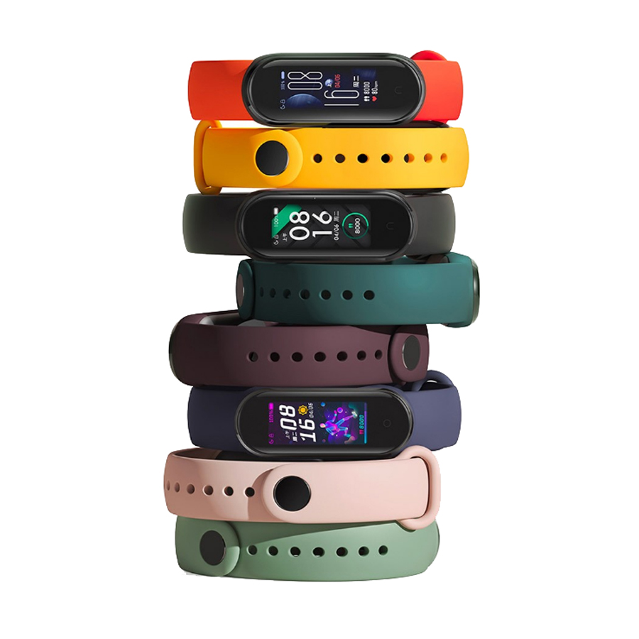 Vòng Tay Silicone Cho Xiaomi MiBand 5 6 Dây Đeo Thể Thao Nhiều Màu Sắc Dây Cổ Tay Dành Cho Xiaomi Mi Band 5 Correa Thông Minh ban Nhạc Phụ Kiện