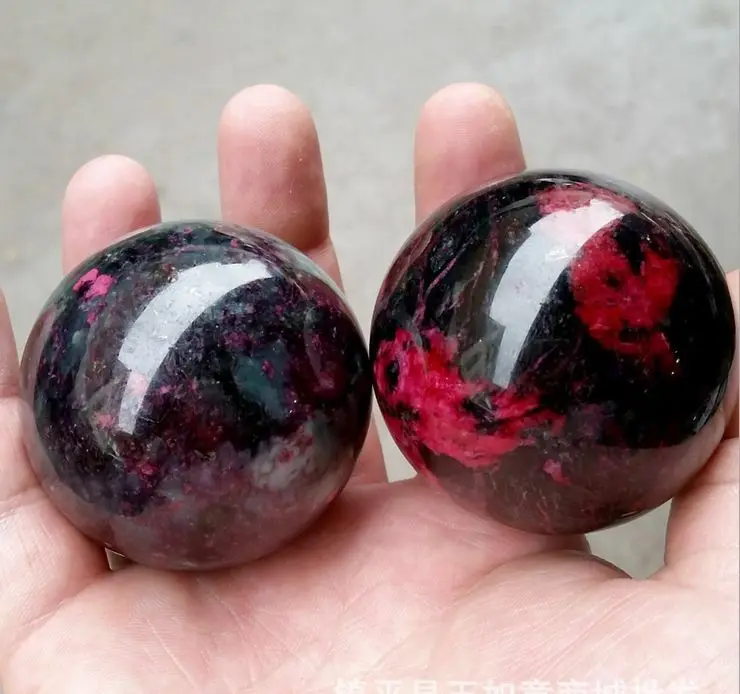 50MM Giok Alami/Giok Persik Cantik/Bola Tangan Sepasang/Bola Kebugaran