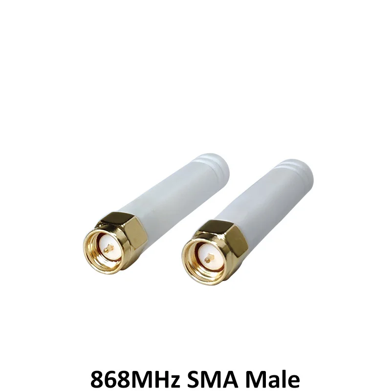 GWS 1P 2 Stück 868 MHz Antenne 3dbi SMA Stecker 915 MHz Lora Antene PBX IoT Modul Lorawan Signalempfänger Antena weiß Mini 5 cm