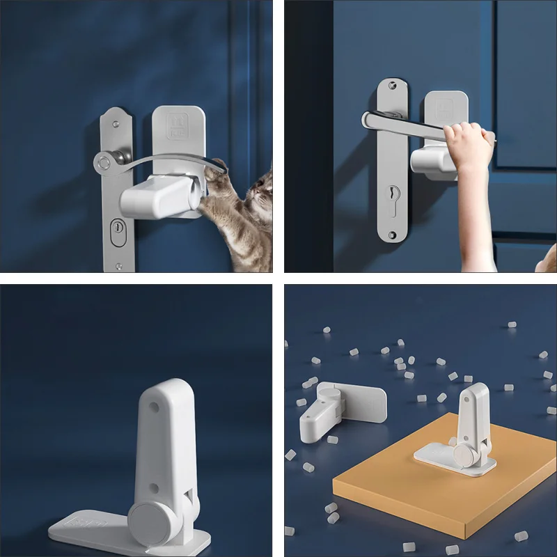 An Toàn Cho Bé Khóa Cửa Khóa Đòn Bẩy Bảo Vệ Từ Trẻ Em Đa Năng Cửa Bé Hàng Nút Chặn Cửa Dễ Dàng Lắp Đặt