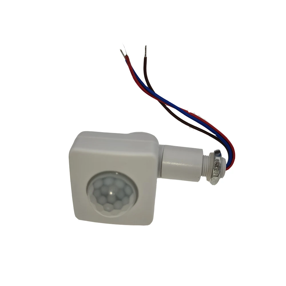 Interruptor de Sensor de movimiento PIR para interiores y exteriores, luz infrarroja sensible a la luz LED, IP54, retardo de tiempo, iluminación del hogar, 110-220V