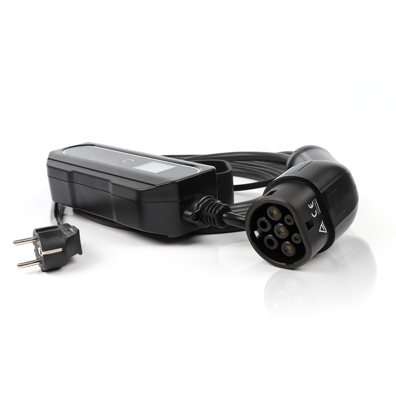 Estação de carregamento móvel tipo 2/tipo 1 Mennekes 6A-16A para carros elétricos Estação de energia soloar doméstica