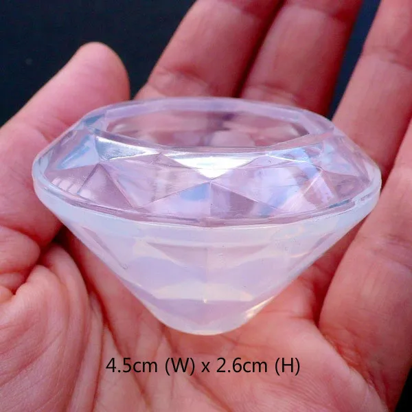 Lớn 3D Kim Cương Khuôn Silicon Mềm Mại Rõ Ràng Khuôn Nhựa Chống UV Khuôn Mẫu Kawaii Thủ Công Tiếp Liệu Khuôn Silicon Chất Lượng Cao Trang Sức Khuôn