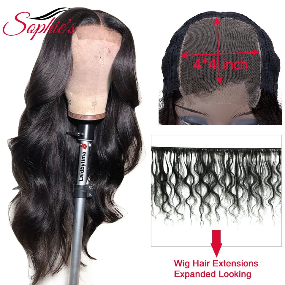 Sophie Của Brasil Sóng Thân 4*4 Đóng Kín Bằng Dây Tóc Giả Trước Nhổ Với Tóc Cho Bé Không Remy Ren đóng Cửa Tóc Tóc Giả 150% Mật Độ