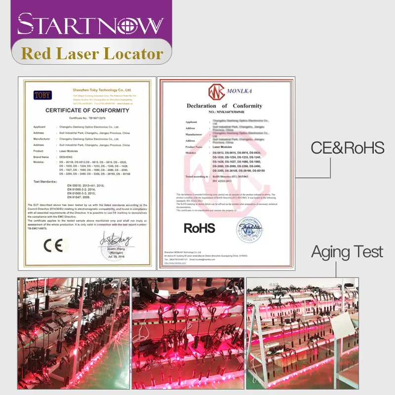 Localizzatore di linea rossa 635nm 10mw Localizzatore di moduli laser a infrarossi Posizionamento di linea laser rosso 660nm per macchina da taglio per pietra per la lavorazione del legno