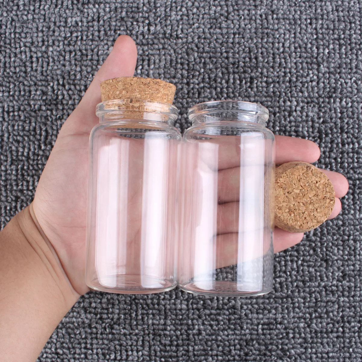 2 Cái/lốc 50Ml 60Ml 80Ml 100Ml 120Ml 150Ml Chai Thủy Tinh Với Nút Chai Kẹo Đựng Gia Vị bình Cho Nghệ Thuật Thủ Công Cưới Ủng Hộ 6 Kích Cỡ Chữ U Chọn