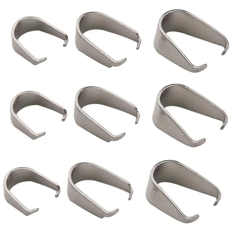 100 pçs fechos de aço inoxidável bails charme sementes de melão fivela pingente diy colar pulseira conectores jóias descobertas